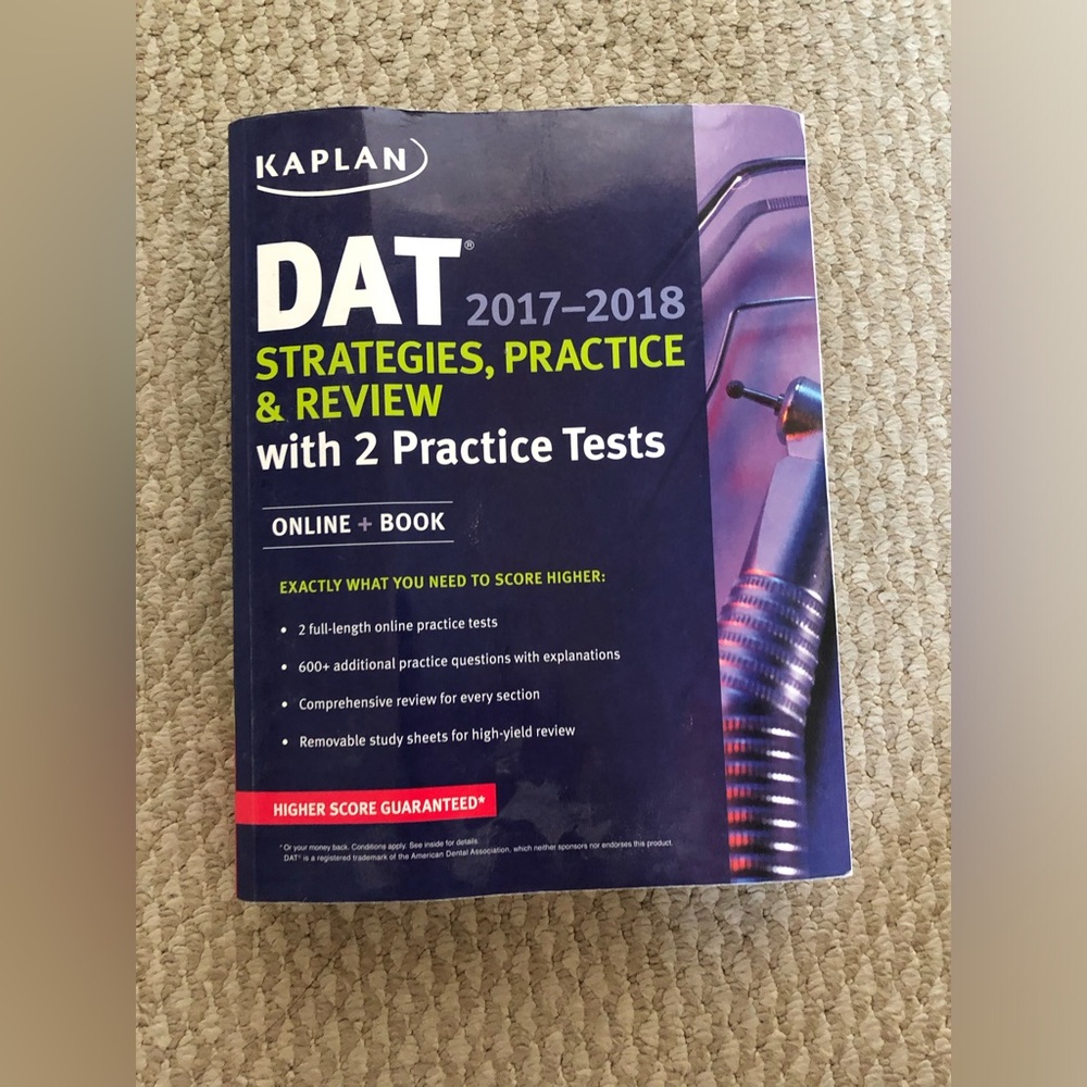 Kaplan DAT Dental School 2017-2018 Strategies, Practice & Review Book